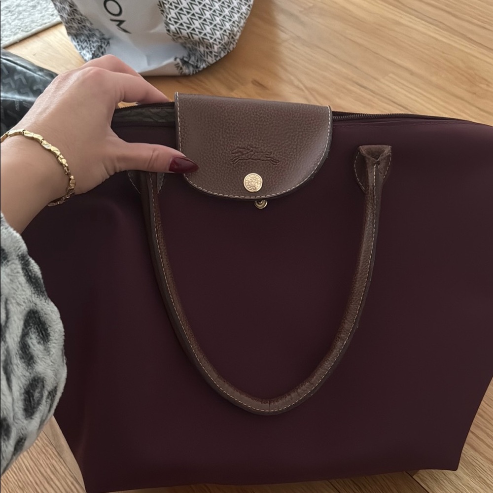 Elegant Brown and Burgundy Women's Bag